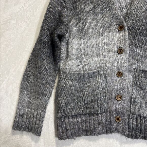 Elan Grey Ombré Cardigan Women's Size Small Relaxed Fit Pockets Buttons - Picture 7 of 14